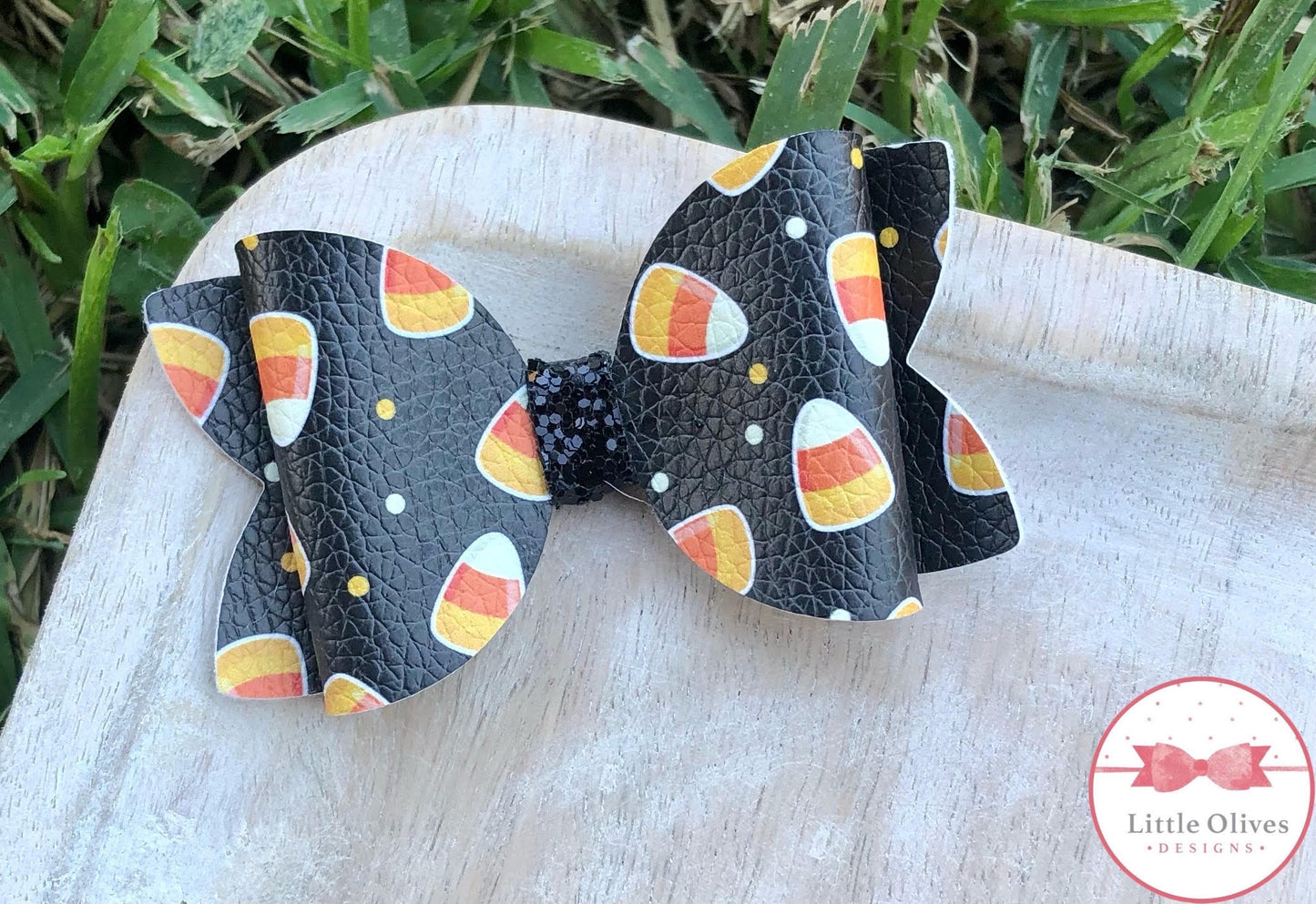 CANDY CORN MINI BOW