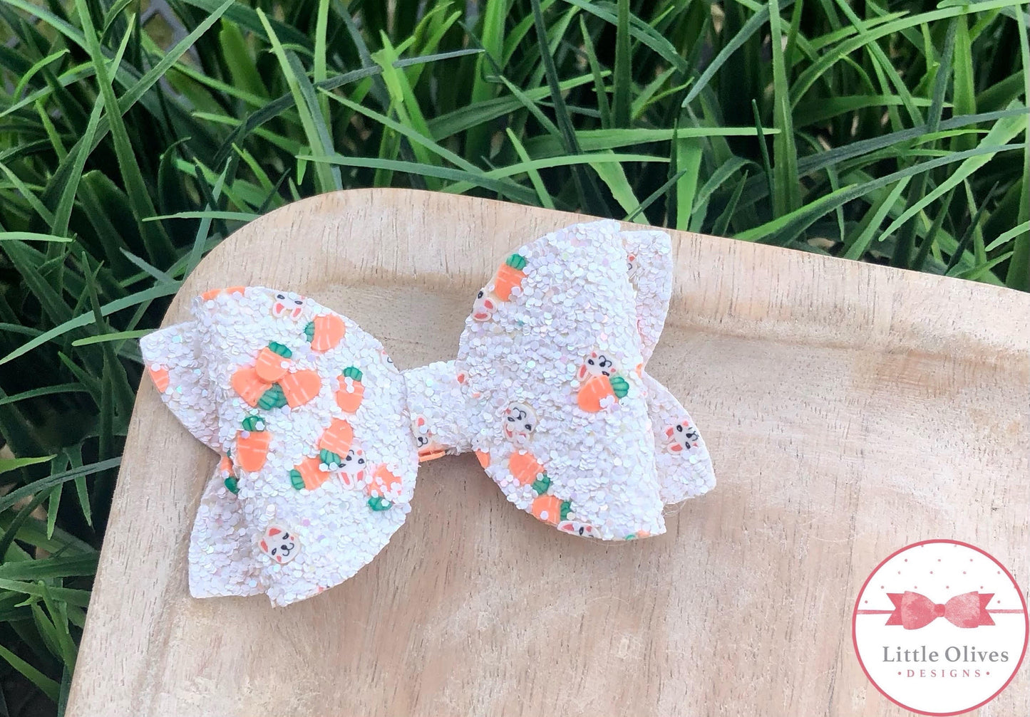 CARROTS GLITTER SINGLE BOW