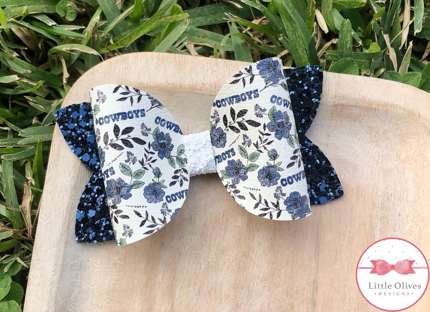 COW BOY FLORAL BOW