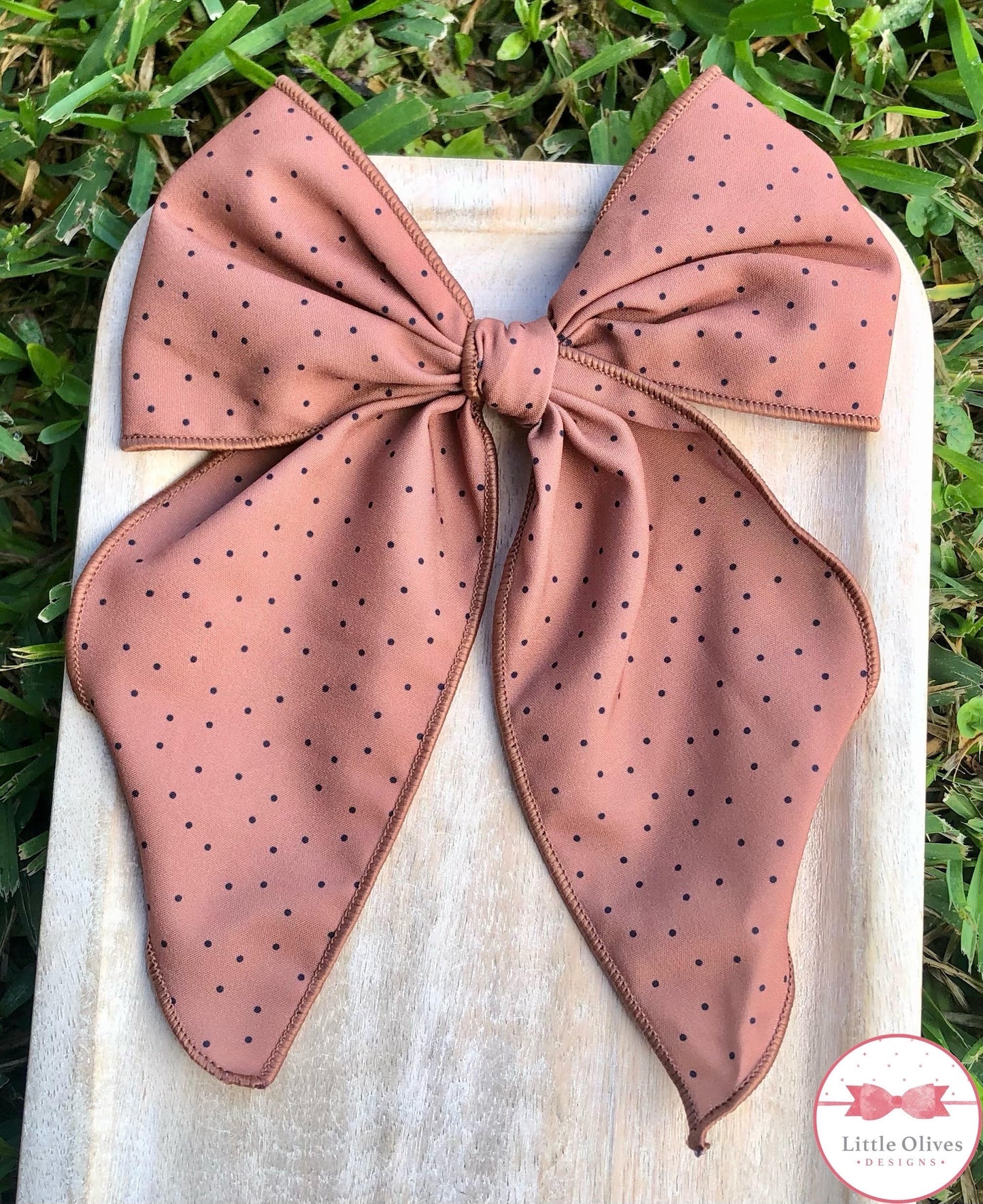 FALL DOT HAND TIED BOW