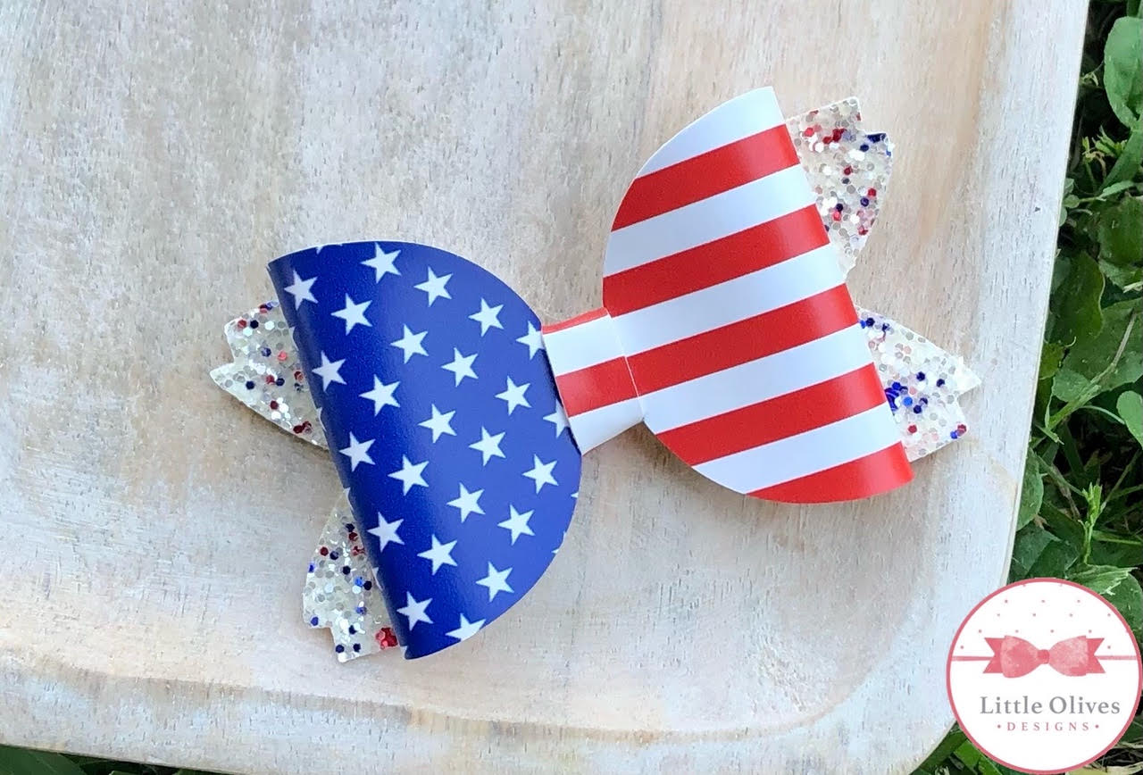 USA FLAG BOW (daisy)