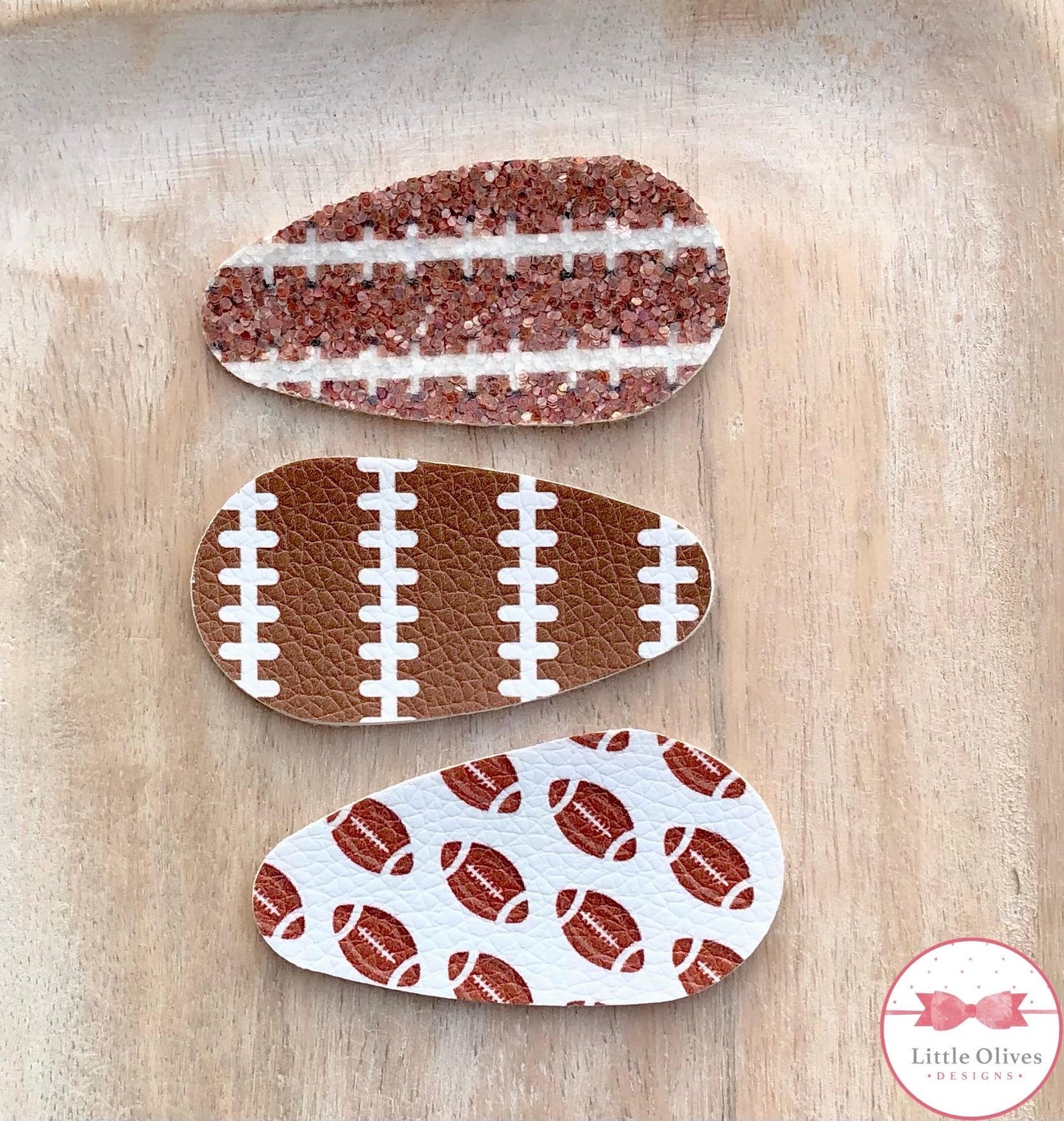 FOOTBALL 3PC OVAL SNAP CLIP SET