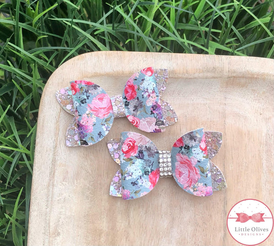 FRANCINE FLORAL MINI BOW