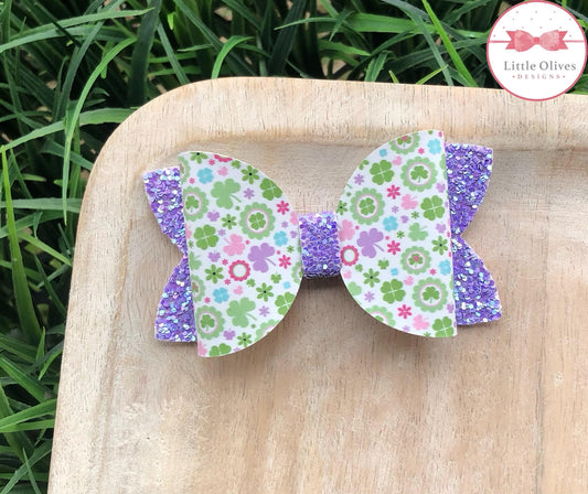 GIRLY SHAMROCKS BOW