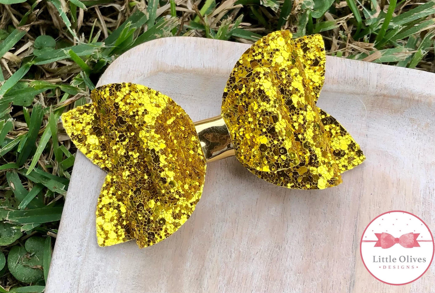 GOLD GLITTER BOW