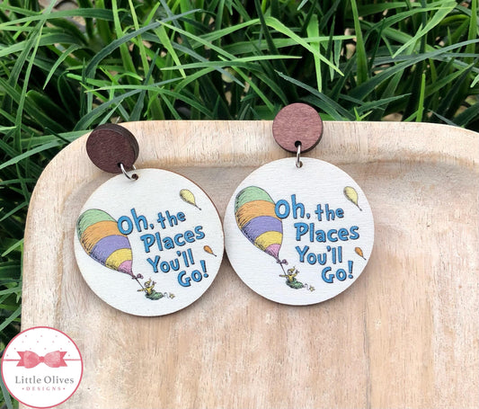 OH THE PLACES EARRINGS