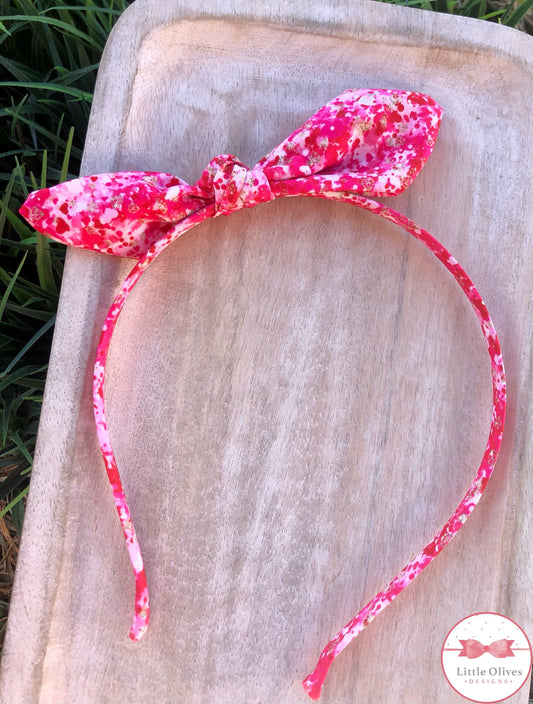 PINK TIE DYE METAL HEADBAND