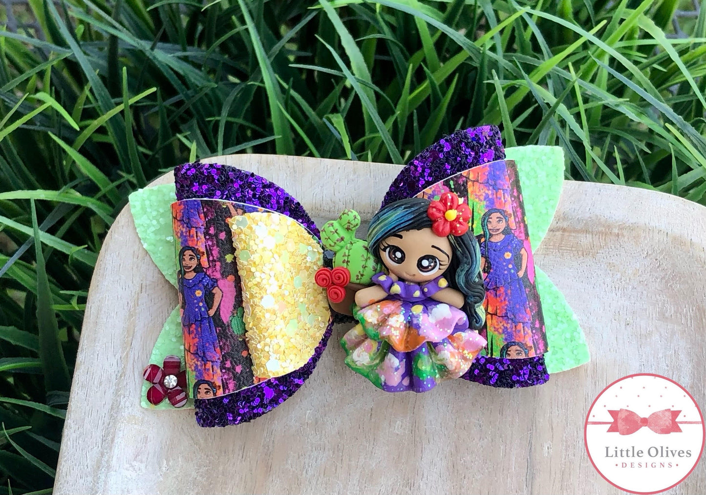 FLOWER SISTER CACTUS CLAY BOW