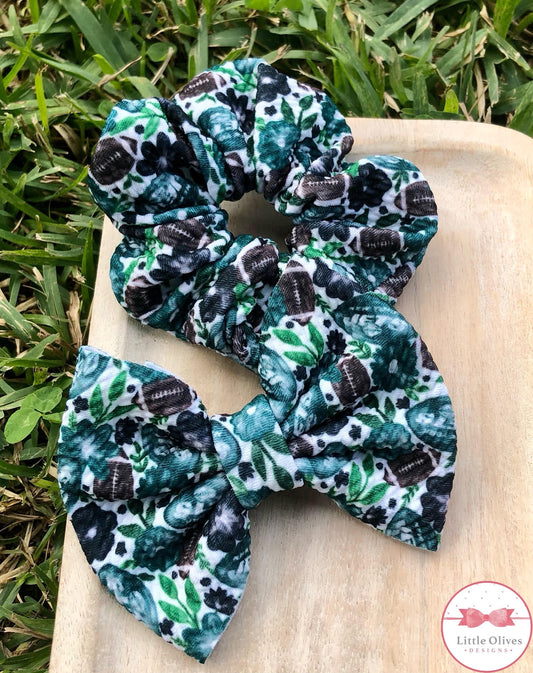 JET WATERCOLOR SCRUNCHIE AND BOW