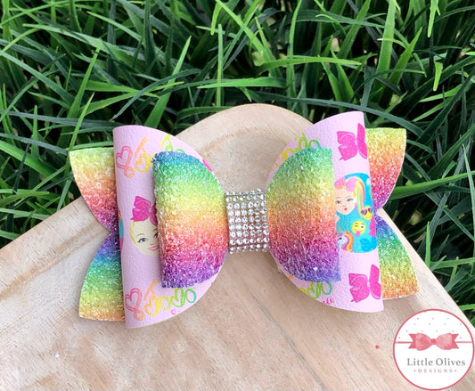 RAINBOW BOW GIRL BOW