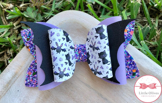 CUTE BATS & CATS BOW