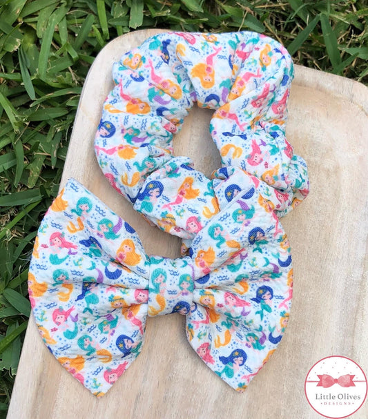 MERMAID LAGOON SCRUNCHIE OR BOW