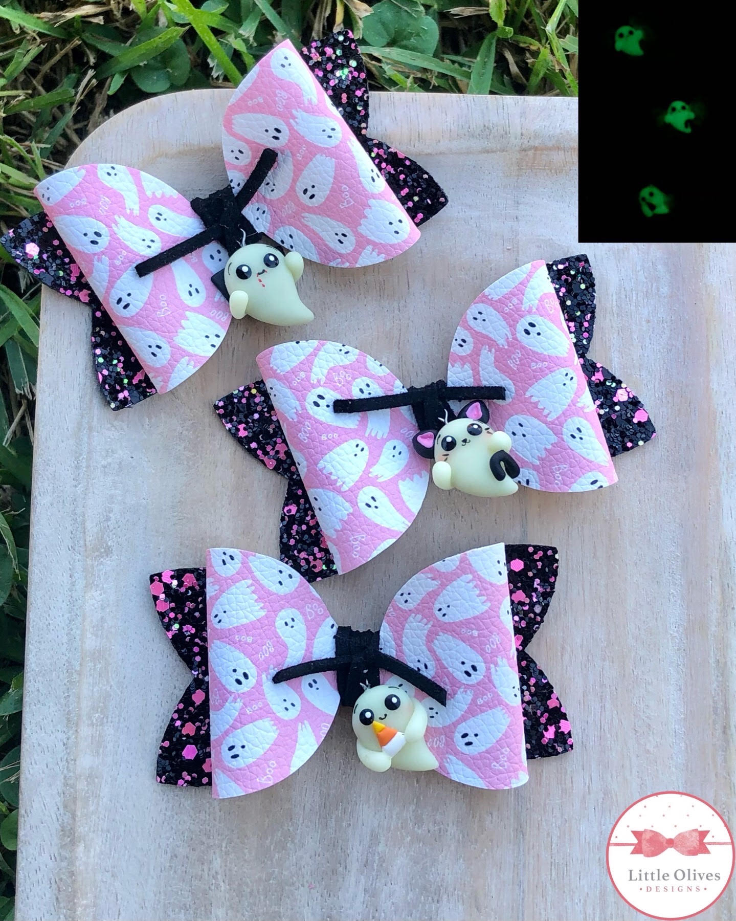 GLOW GHOST MINI CLAY BOWS