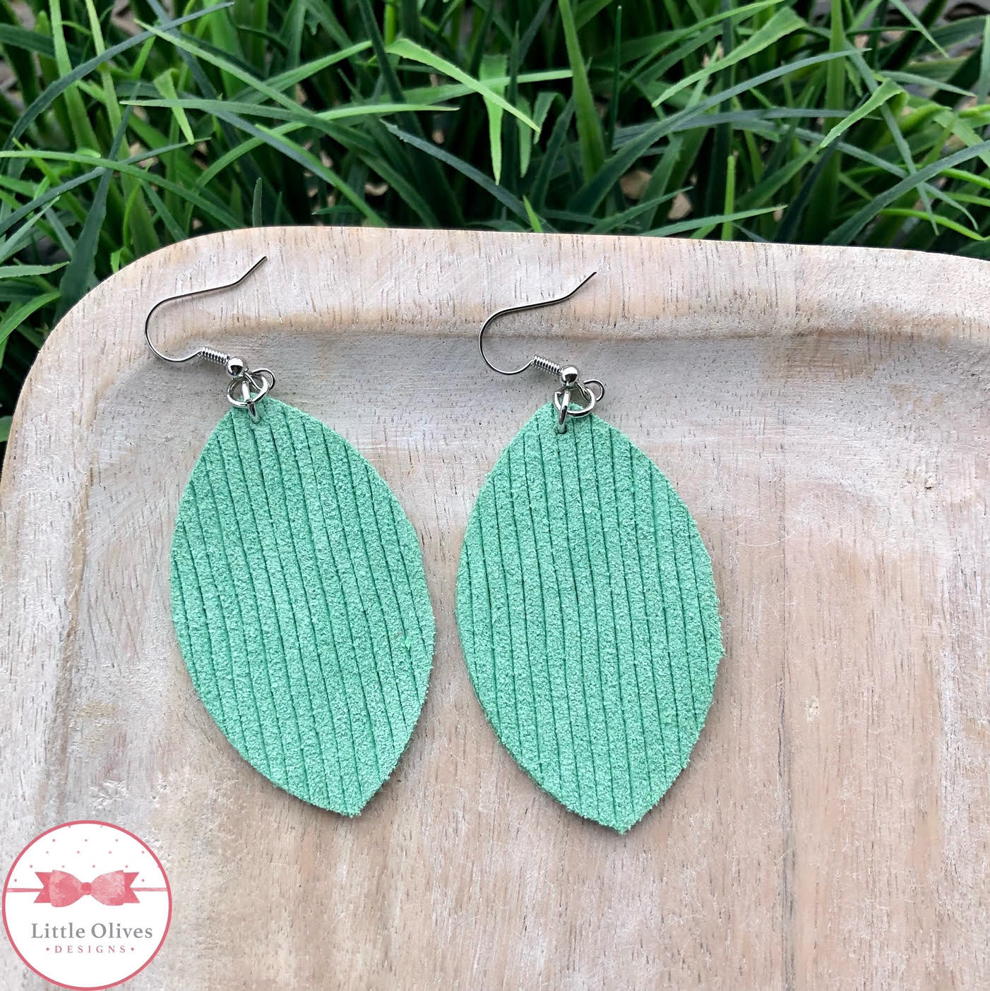 MINT SUEDE EARRINGS