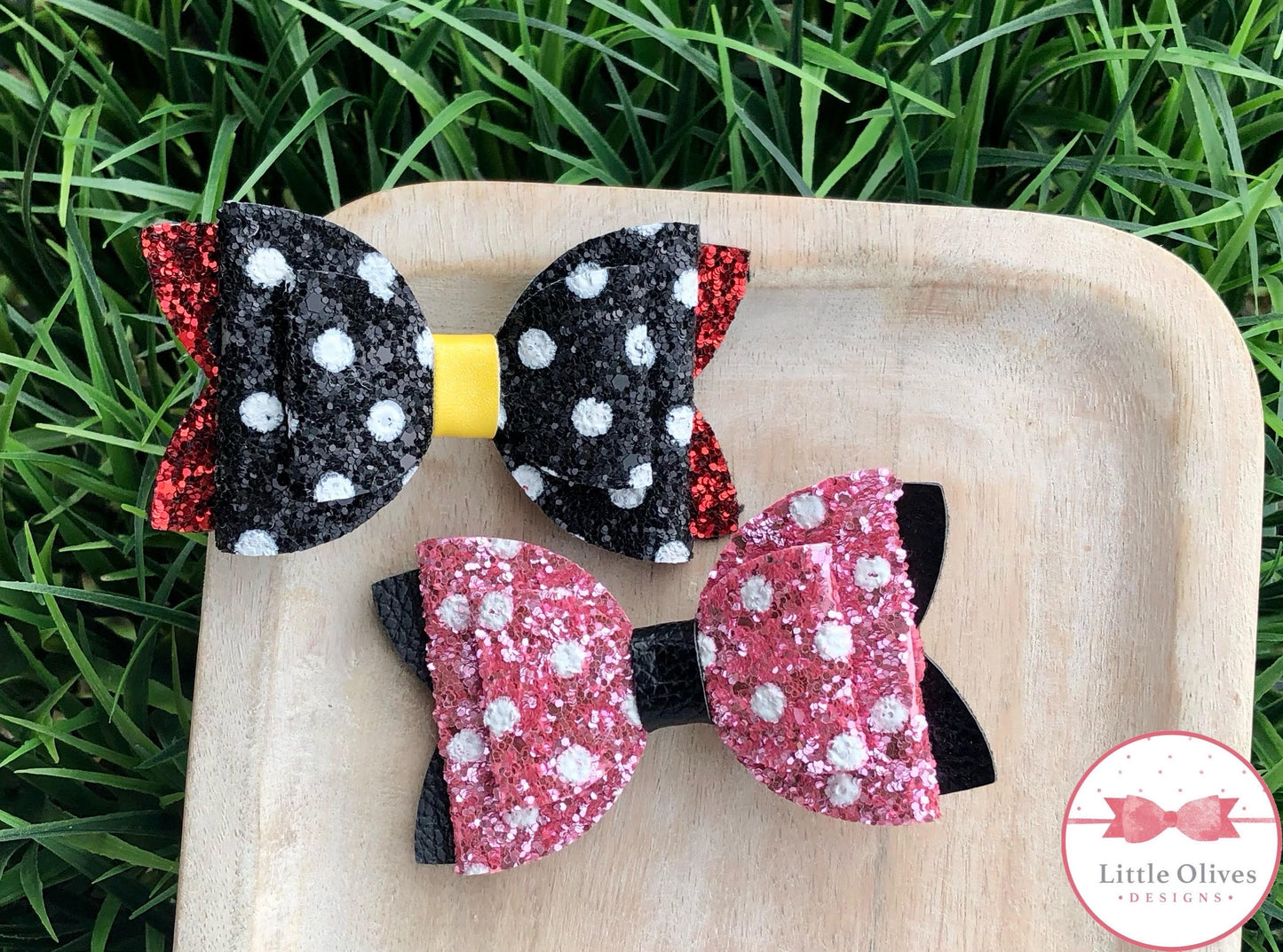 MOUSE GLITTER BOW