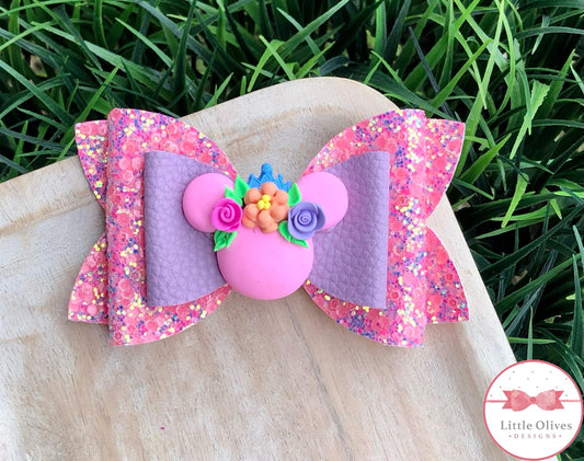 FLOWER CROWN MOUSE CLAY BOW