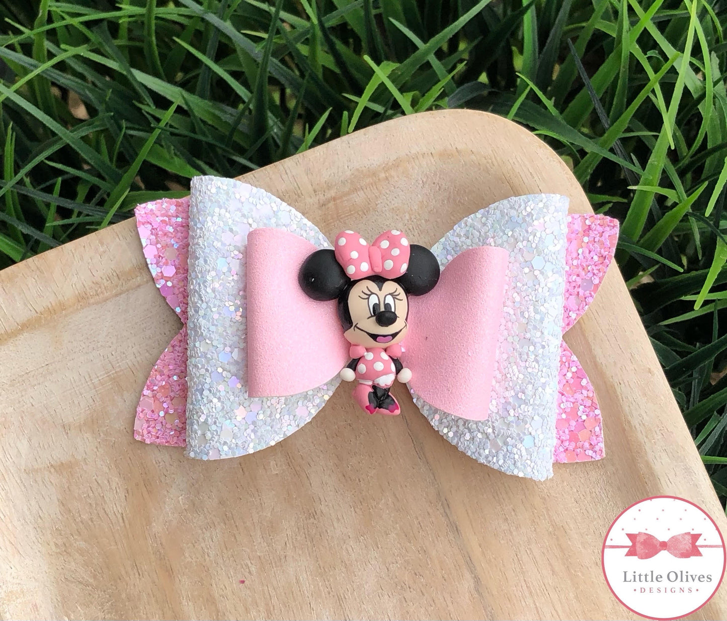 PINK MOUSE CLAY BOW