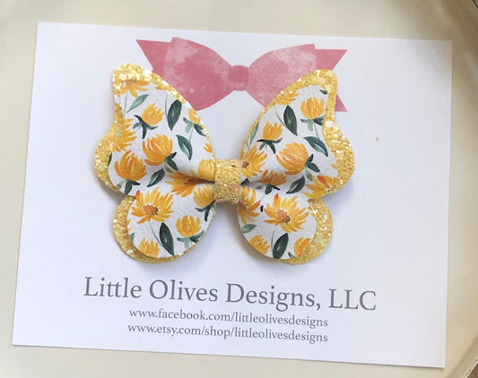 NELLIE FLORAL BUTTERFLY BOW