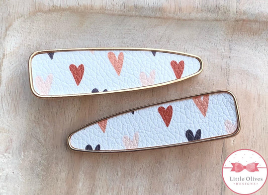 NEUTRAL HEARTS METAL CLIPS