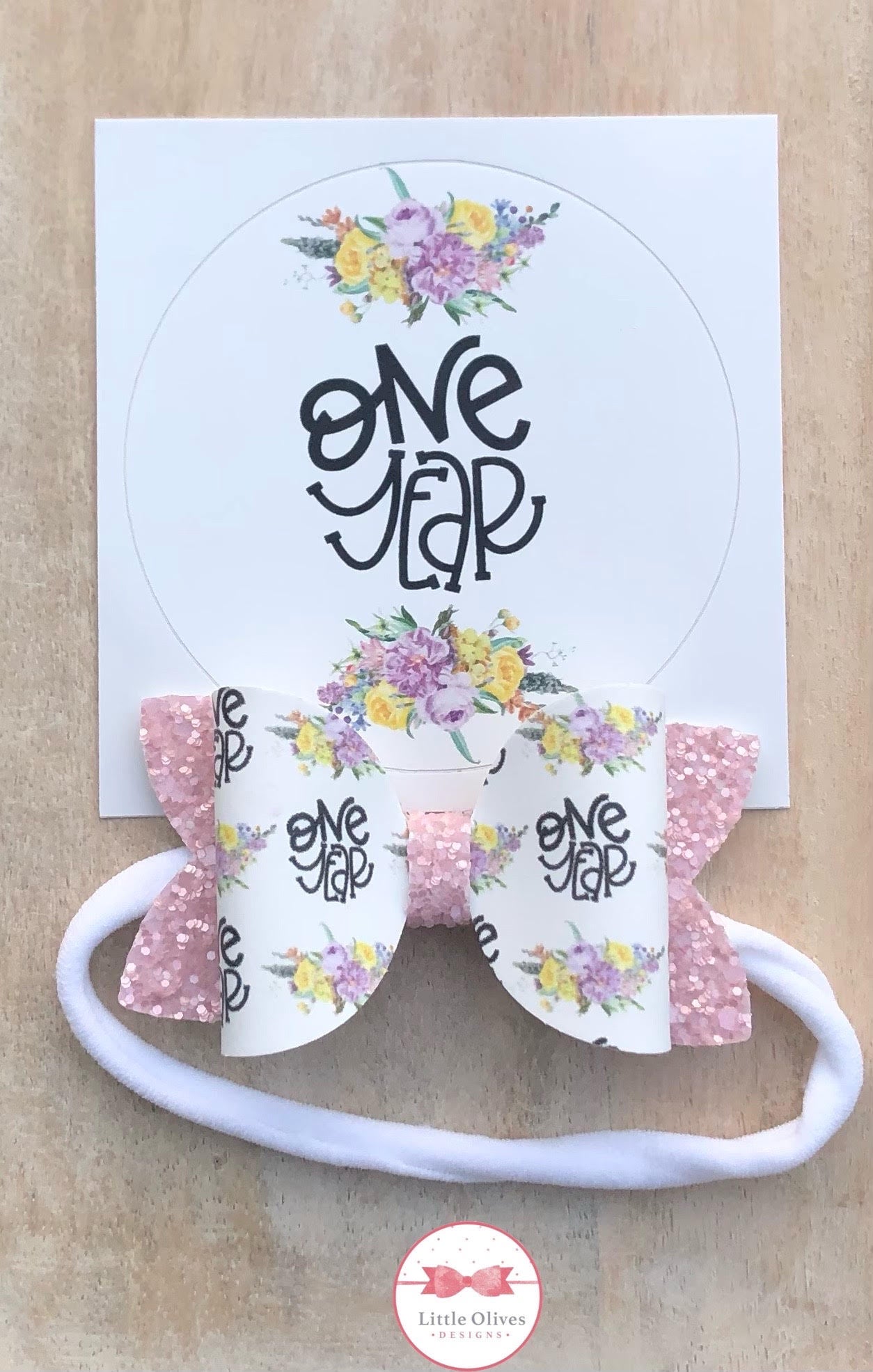 BABY MONTHLY MILESTONE BOW & STICKER SET