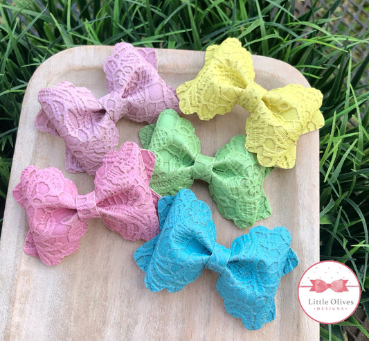 SPRING PASTELS LACE MARIA BOWS