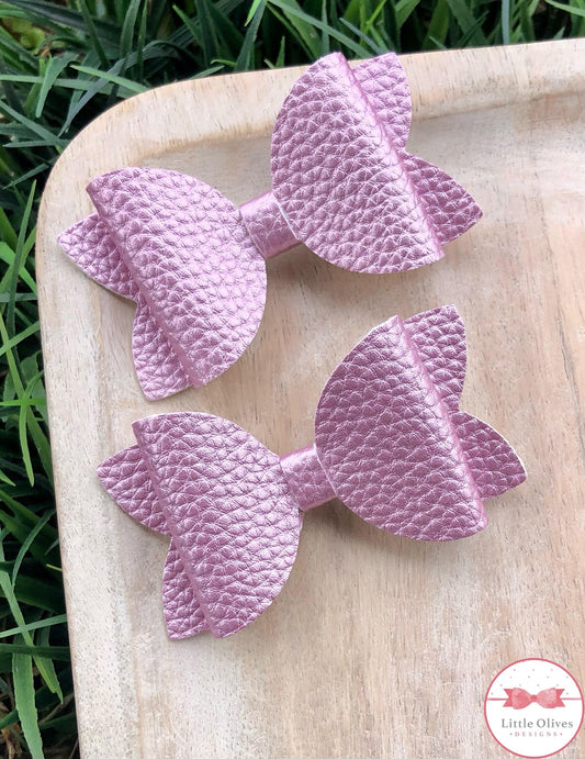 PINK METTALIC BOW PIGGY SET