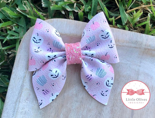 PINK HALLOWEEN SAILOR BOW