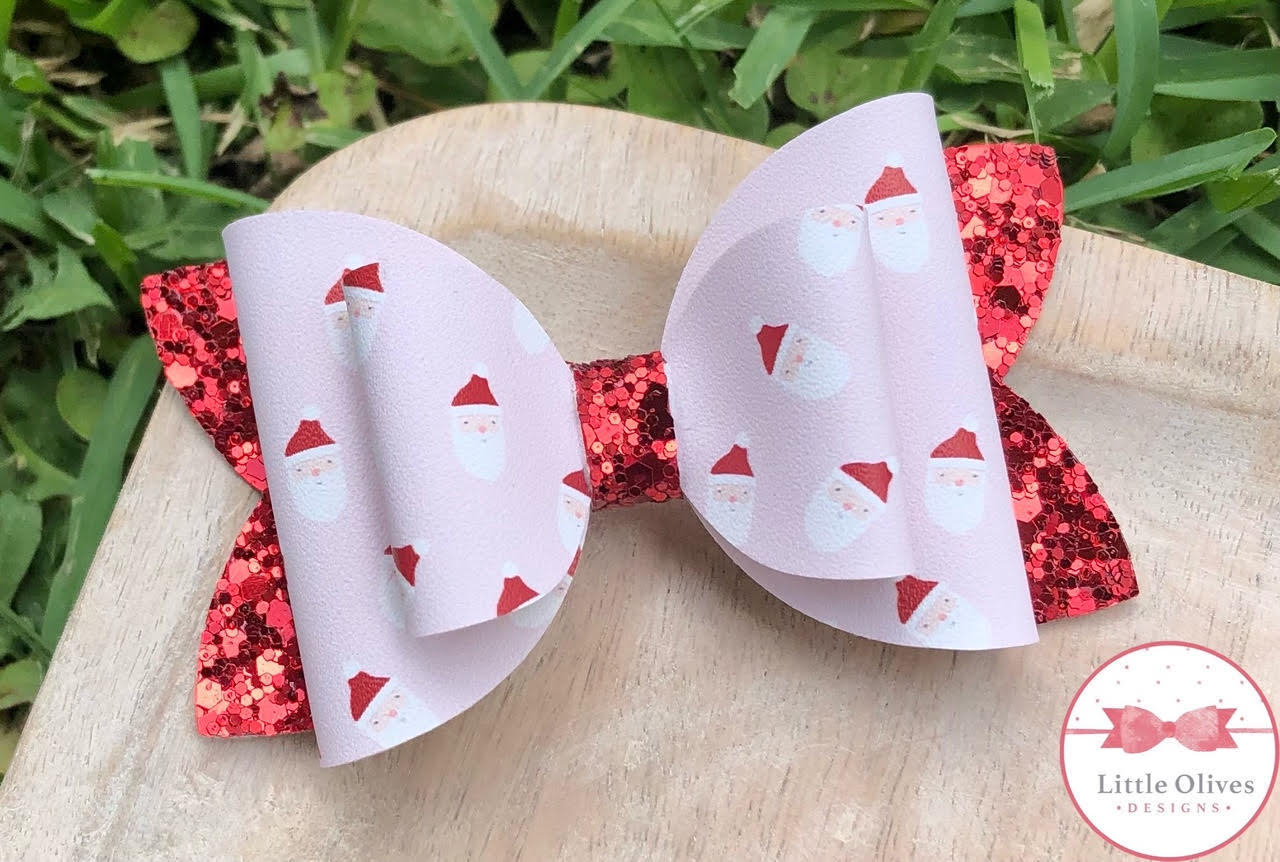 PINK SANTA BOW