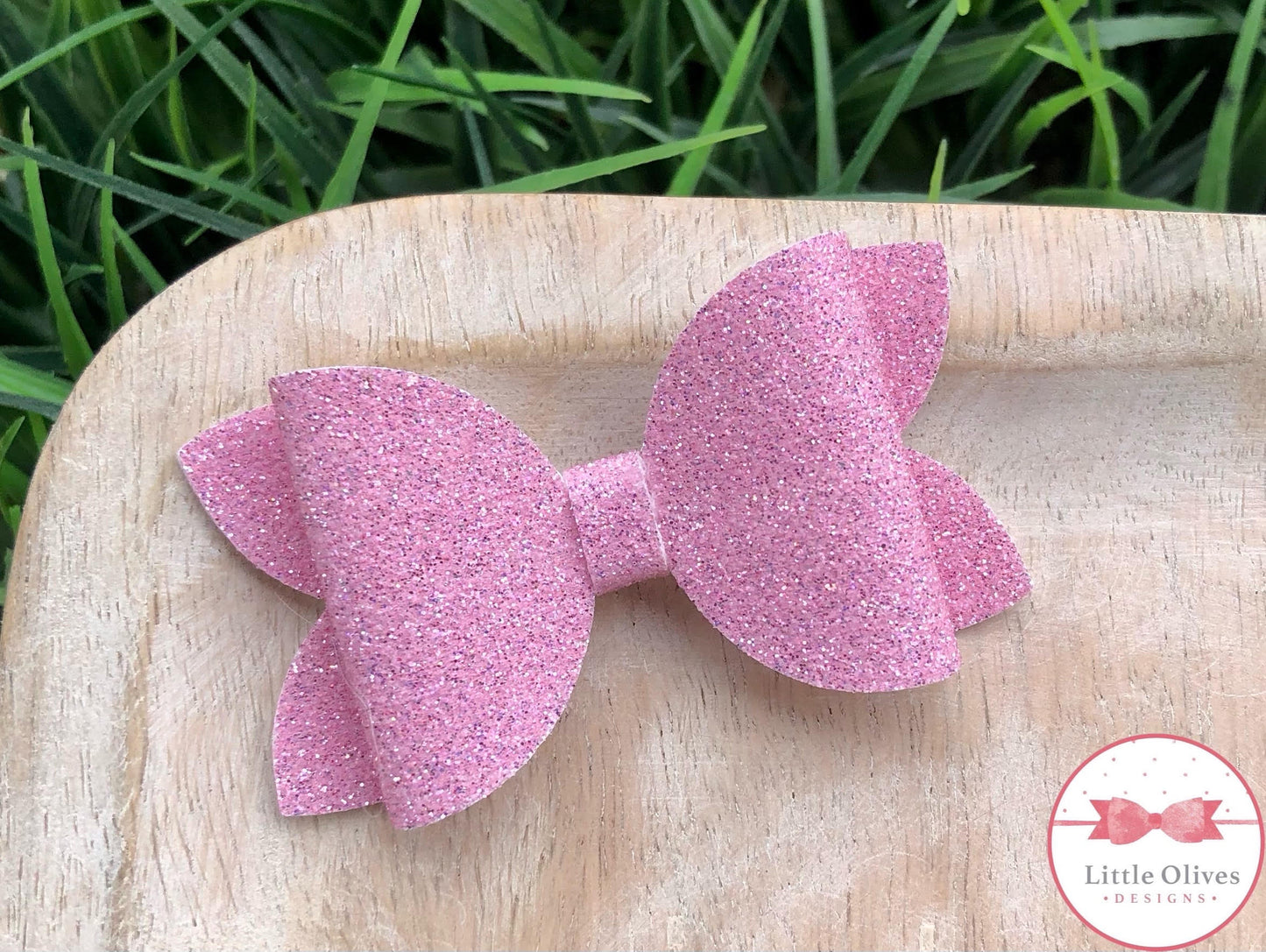 PINK SHIMMER MINI BOW