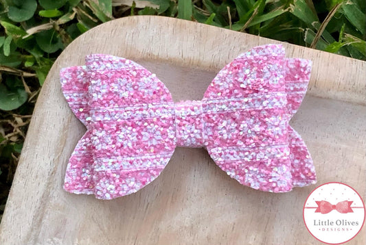 PINK SWEATER BOW - SALE