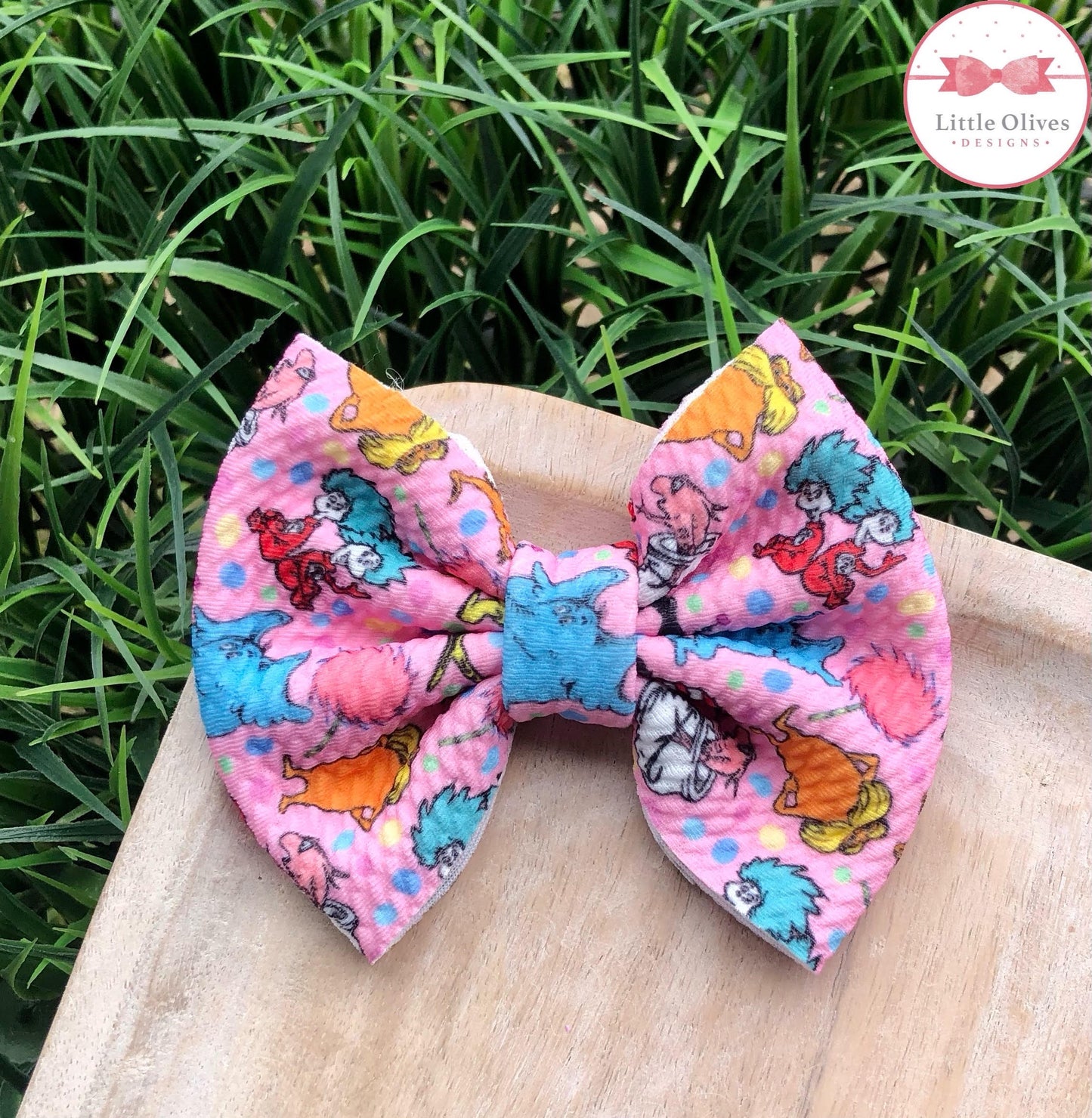 PINK TOSS FABRIC BOW