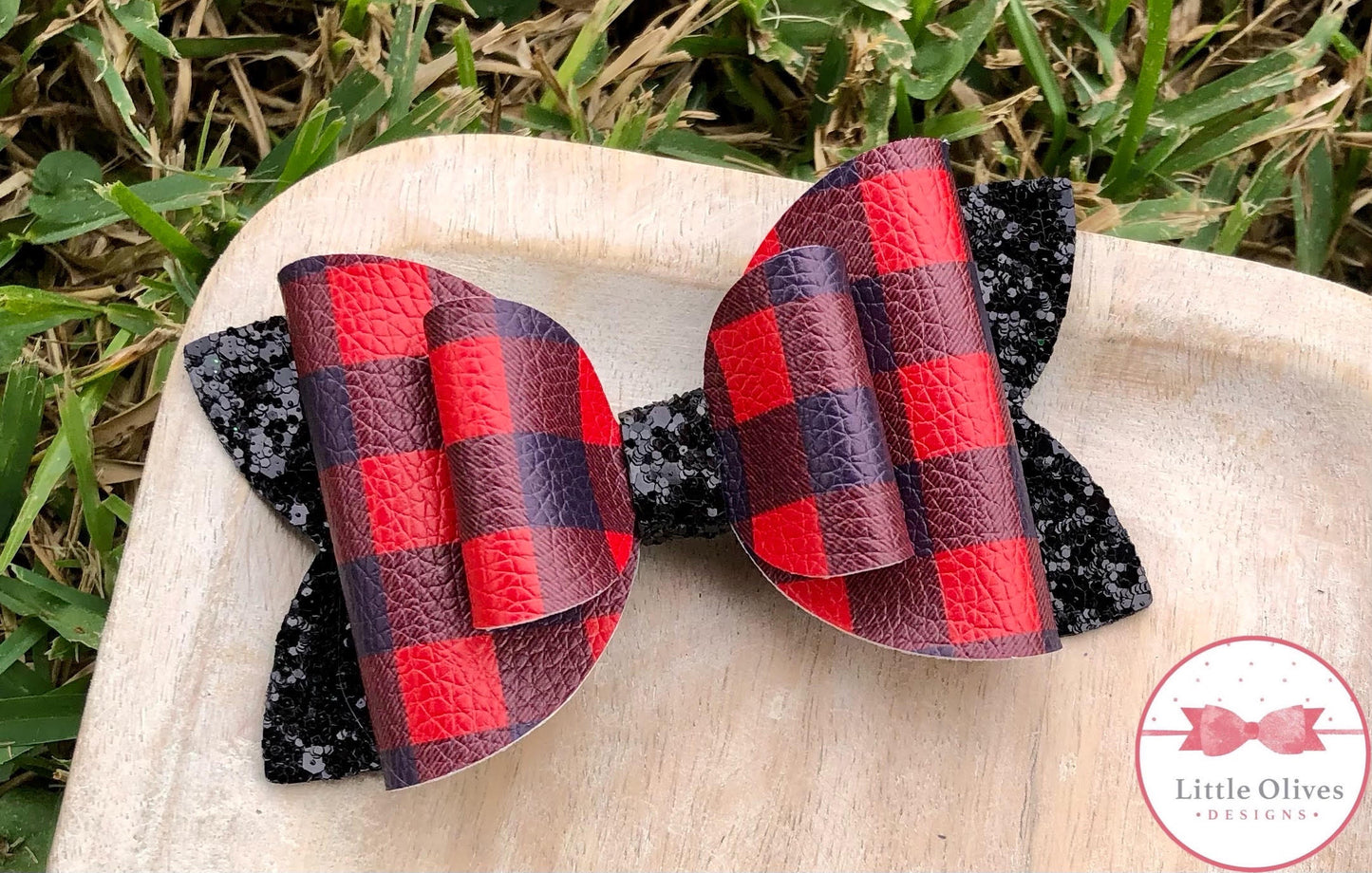 RED BUFFALO PLAID BOW