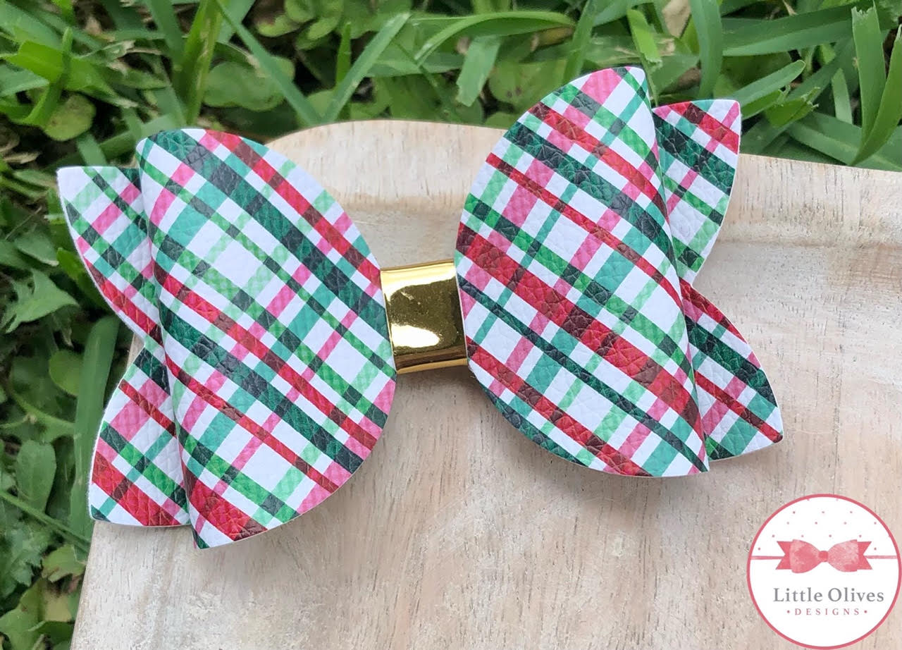 PLAID (XMAS) BOW