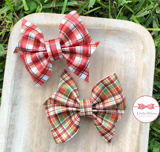 FALL PLAID LARKIN BOW 3