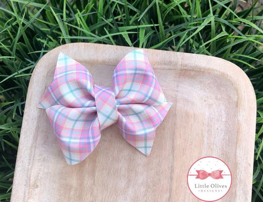 PLAID LARKIN BOW