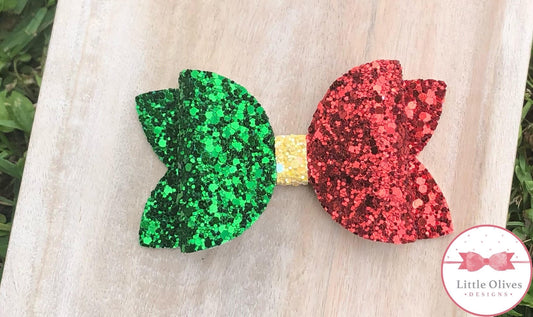 POTUGAL GLITTER HAIR BOW (SINGLE)