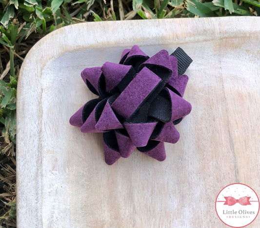 PURPLE VELVET PRESENT BOW