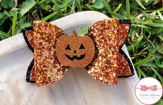 PUMPKIN FELTIE  BOW