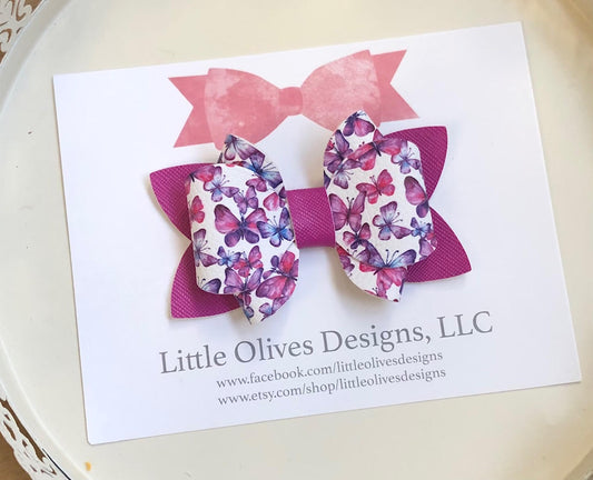 PURPLE BUTTERFLIES BOW