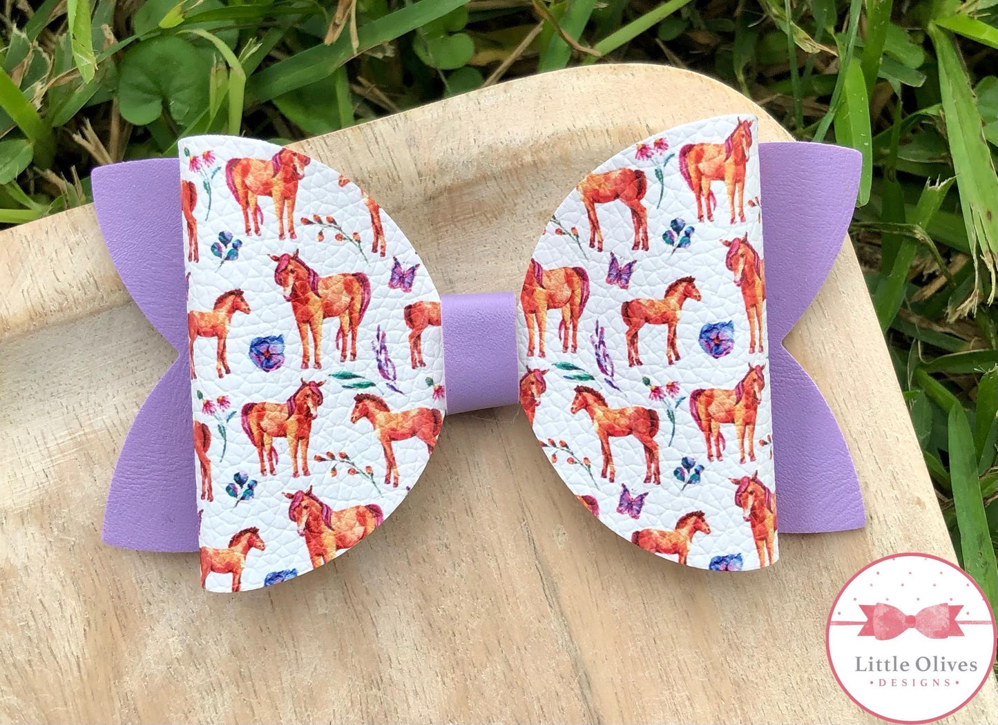 PURPLE HORSES BOW - SALE