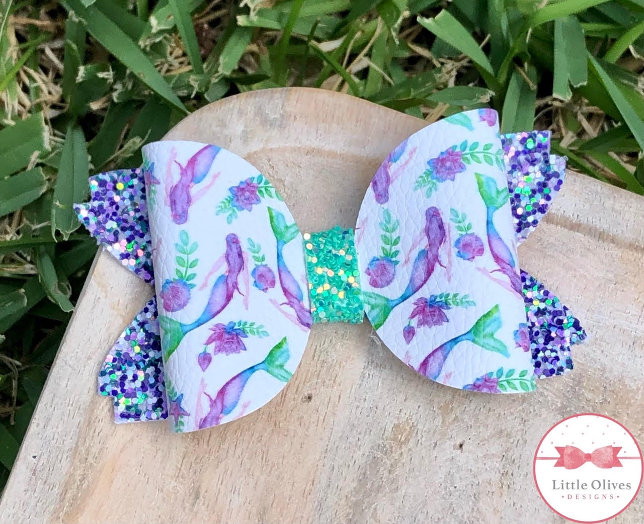 PURPLE MERMAID BOW