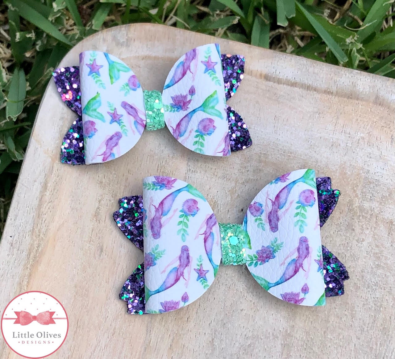 PURPLE MERMAID MINI BOWS