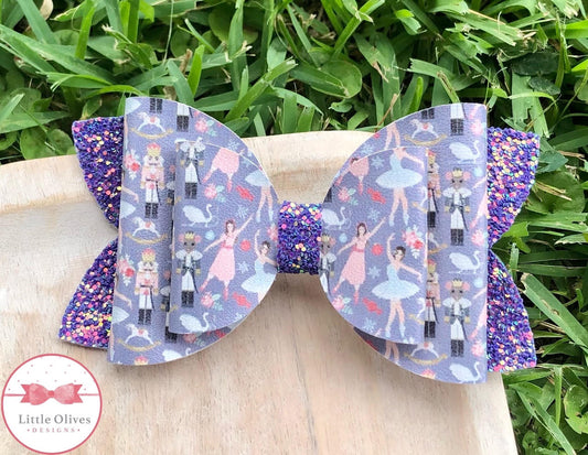 PURPLE NUTCRACKER BOW