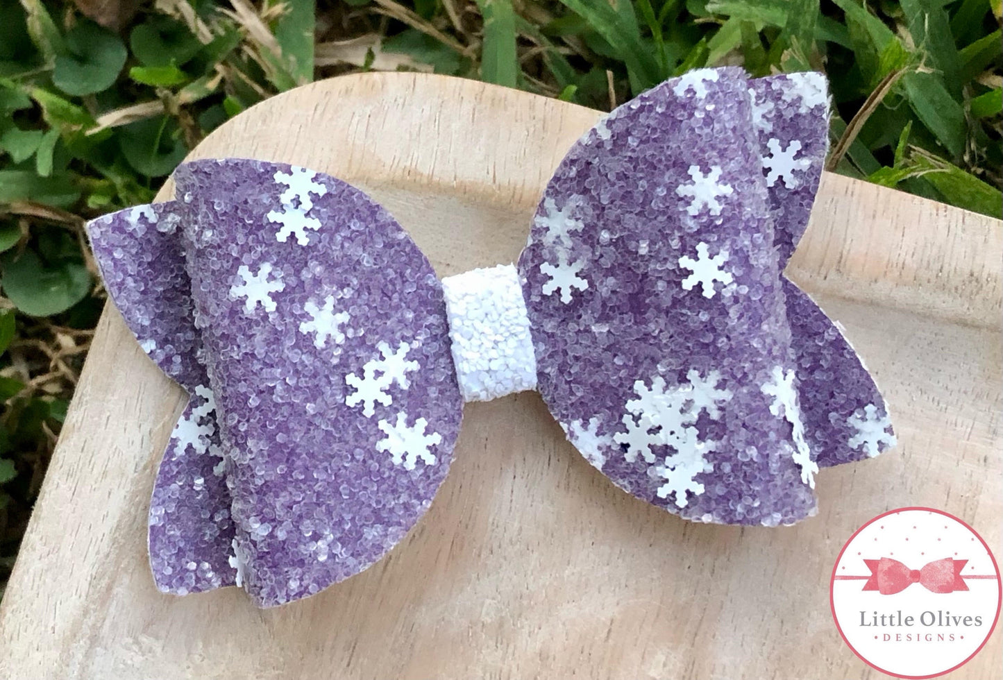 PURPLE SNOWFLAKE BOW - SALE