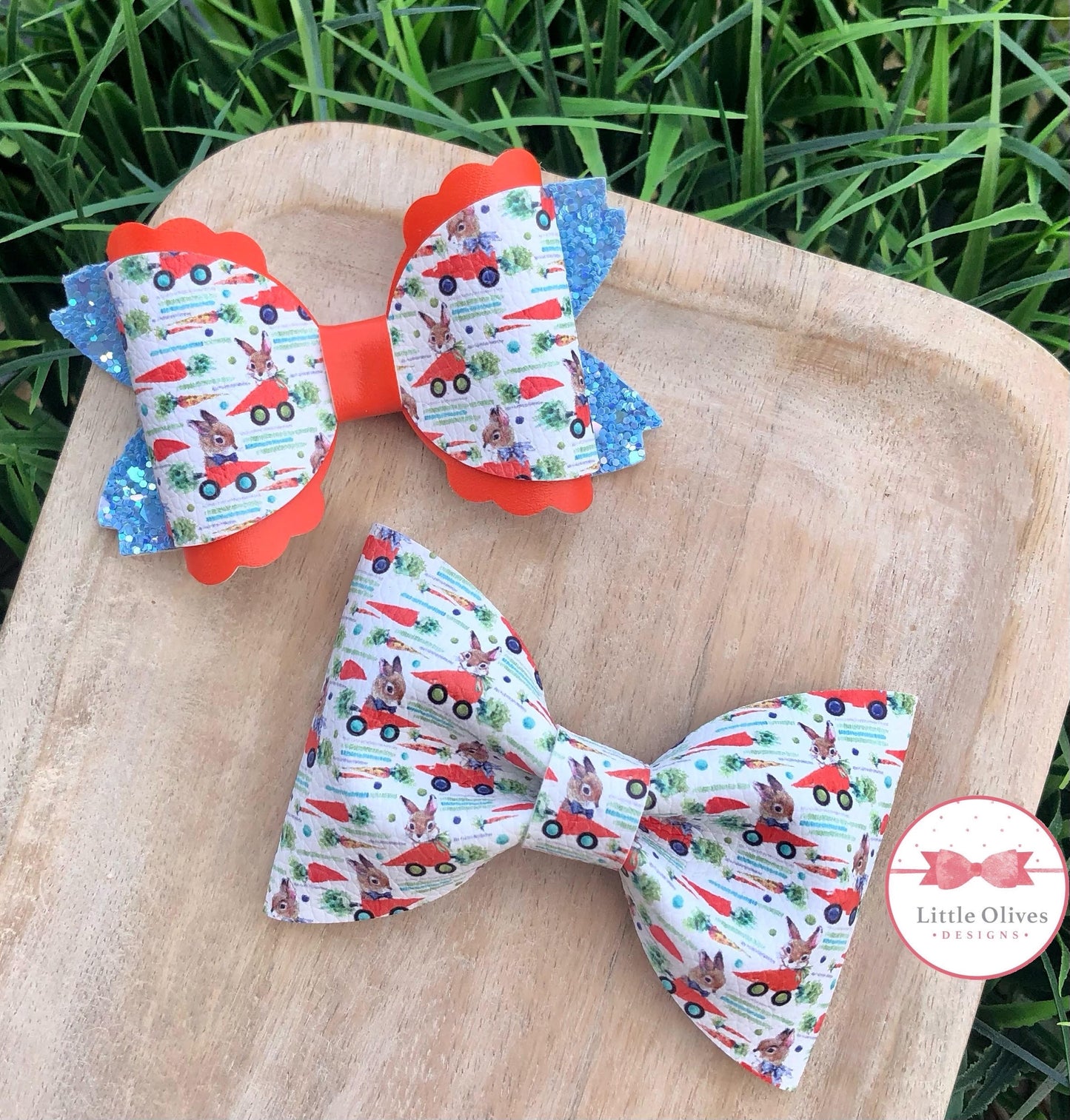 RACING BUNNIES BOW & BOW TIE