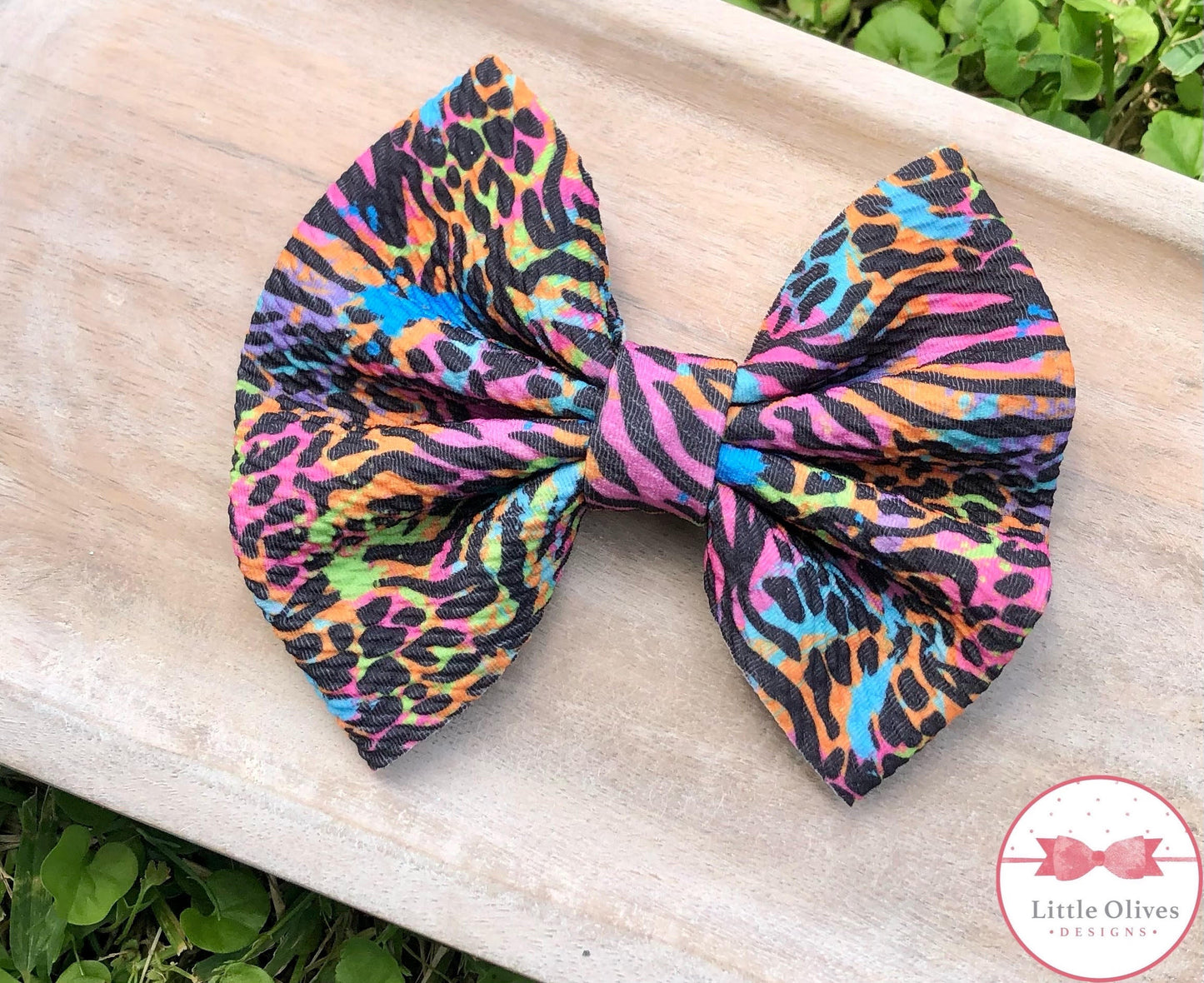 RAINBOW ZEBRA BOW