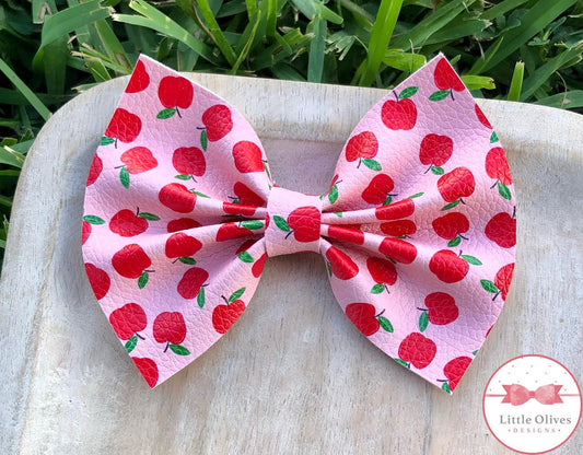 RED APPLE PINCH BOW