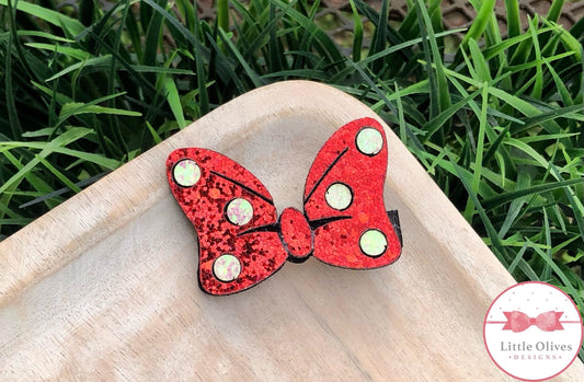 RED BOW CLIP