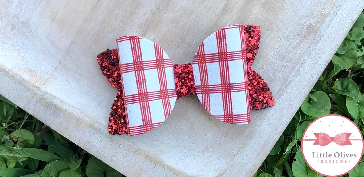 RED PLAID BOW