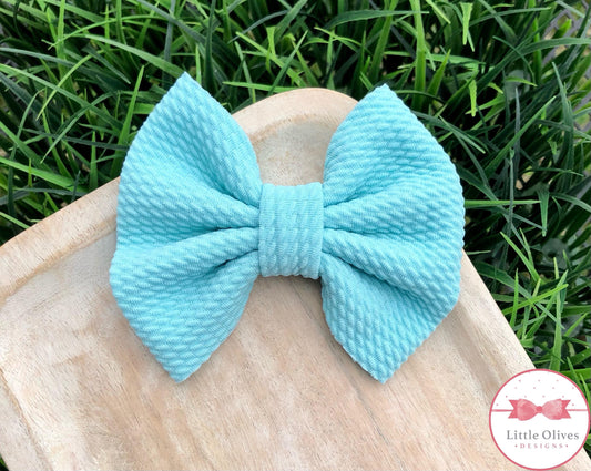 ROBBINS BLUE FABRIC BOW